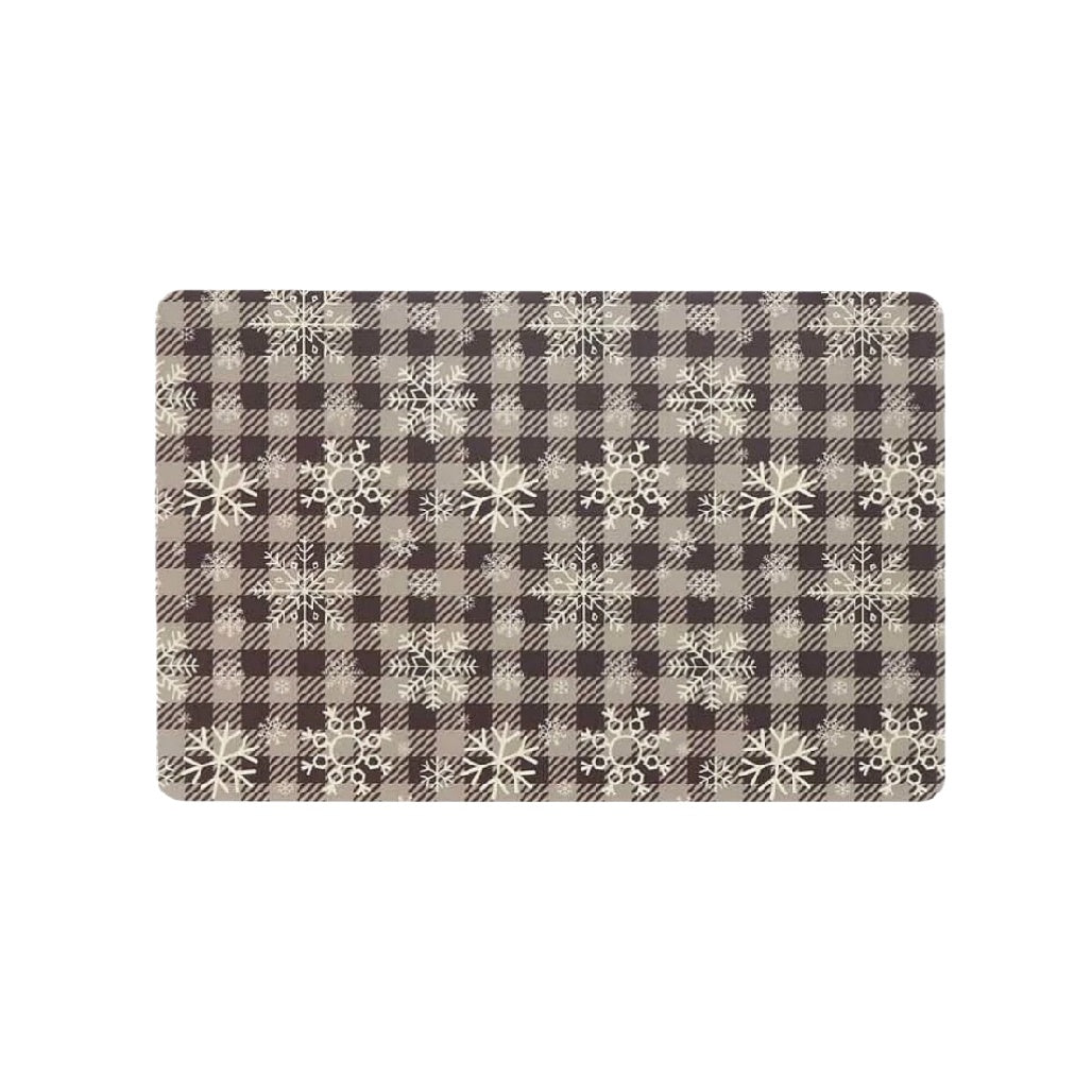 Snowflake Plaid Pattern Table Mat - Stylish Holiday Decor