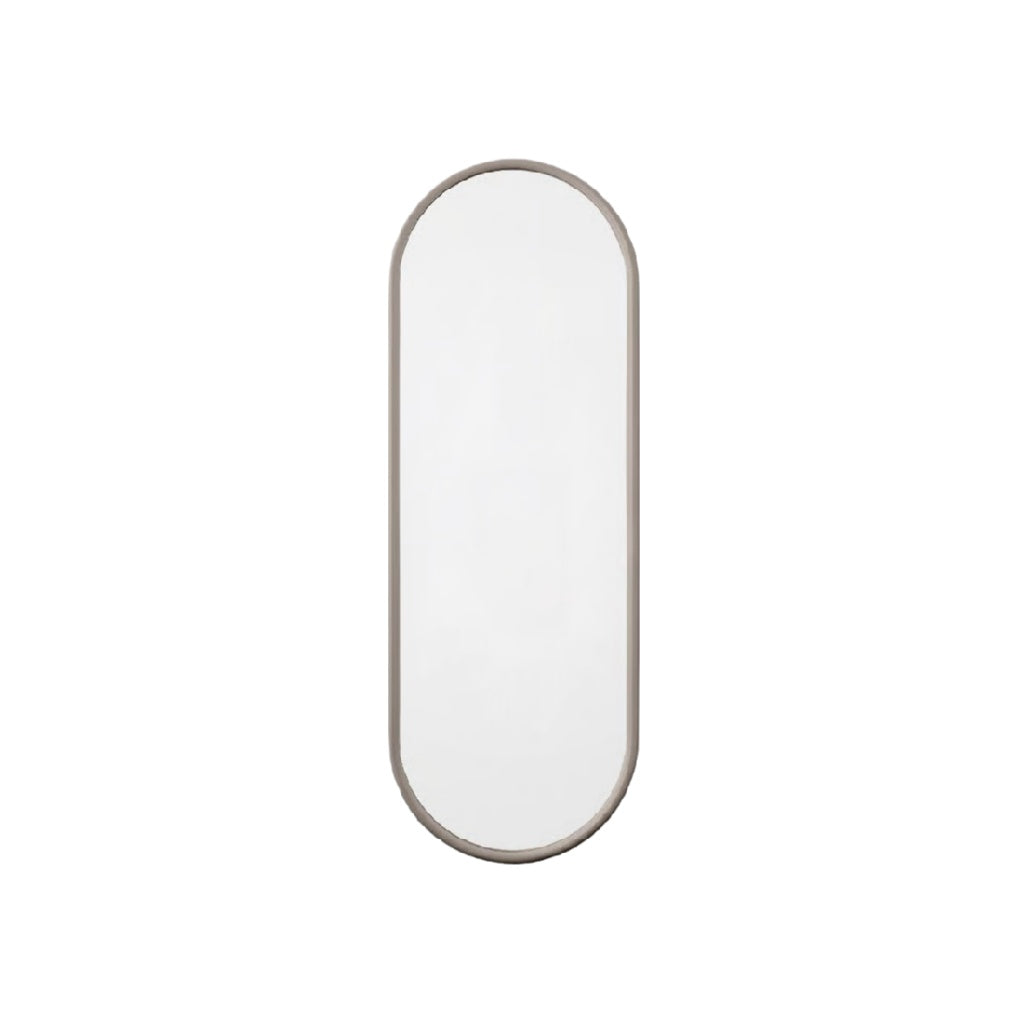 Sleek Oval Wall Mirror with Elegant Metal Frame