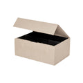 Stylish Organizer Storage Box with Dividers – Beige Fabric, Foldable Design