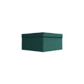 Lidded Storage Box - Stylish Fabric Organizer in Teal Green