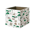 Safari-Themed Collapsible Storage Cube with Animal Print