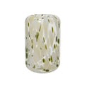 Handblown Glass Vase with Speckled Green and White Design