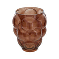 Bubble Shaped Amber Glass Vase - Modern Decorative Pot